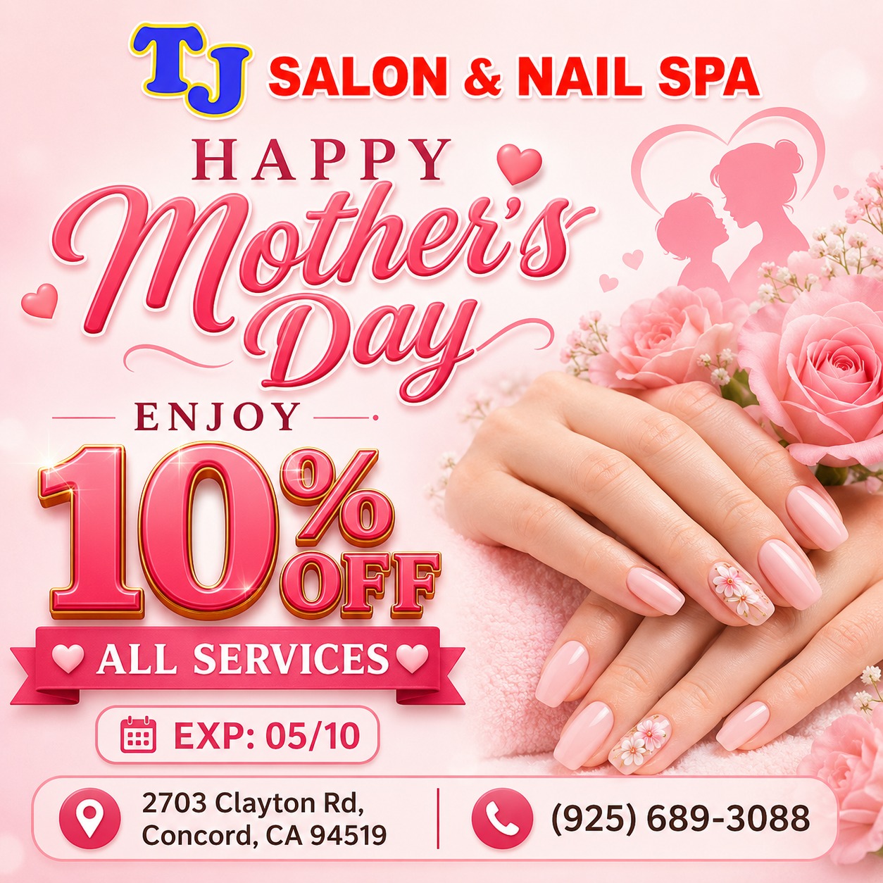 Celebrate Mother’s Day with a little extra love at T J Salon & Nail Spa